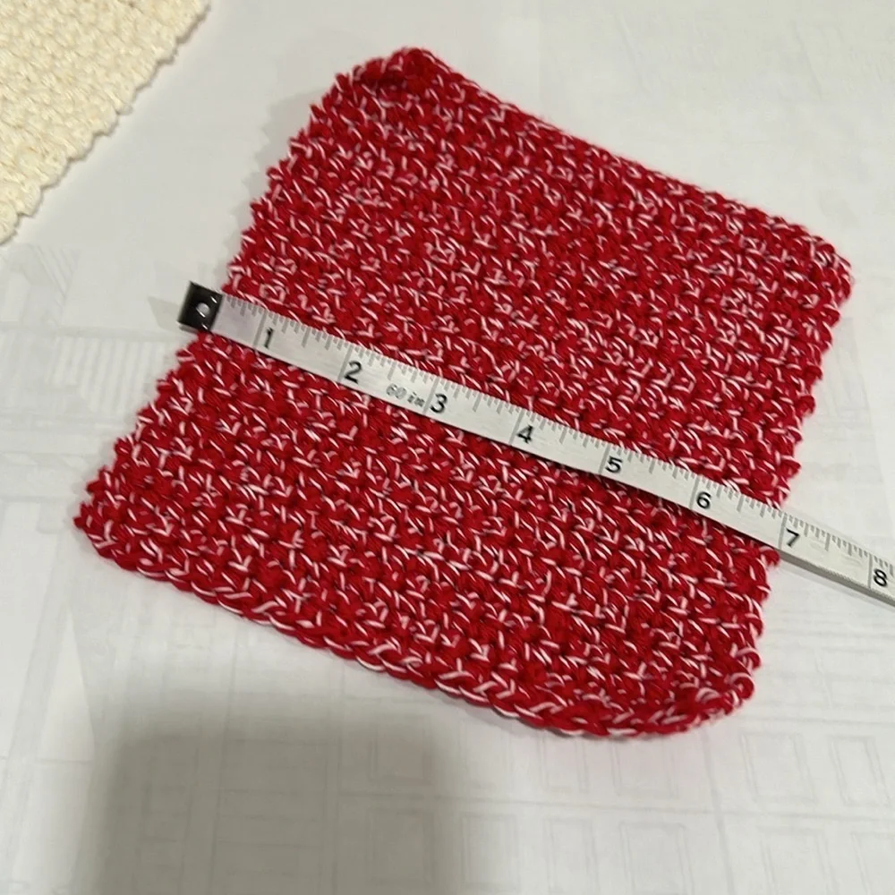 Hand Crocheted Washcloth/Dishcloth - Set of 3